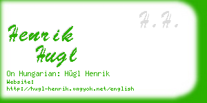 henrik hugl business card